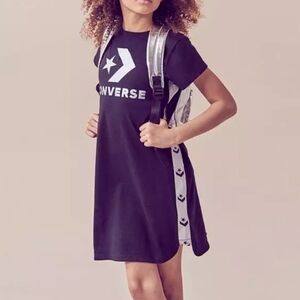 Converse girls black chevron star dress size medium M 10-12 years old